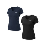 Load image into Gallery viewer, Women V Neck T-Shirt (Pack of 2) V-Neck Women TShirt for Workout, Gym, Running, Sports & Exercise