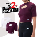 Load image into Gallery viewer, Women's Cut Out T-Shirt (Pack of 2)