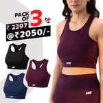 Load image into Gallery viewer, Women Sports Bra (Pack of 3) Best for Gym, Workout, Running, Sports & Daily Exercise