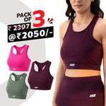 Load image into Gallery viewer, Women Sports Bra (Pack of 3) Best for Gym, Workout, Running, Sports & Daily Exercise