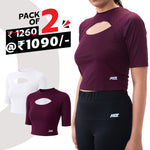 Load image into Gallery viewer, Women's Cut Out T-Shirt (Pack of 2)