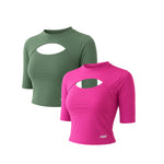 Load image into Gallery viewer, Women's Cut Out T-Shirt (Pack of 2)