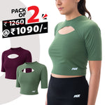 Load image into Gallery viewer, Women's Cut Out T-Shirt (Pack of 2)