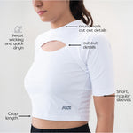 Load image into Gallery viewer, Women's Cut Out T-Shirt (Pack of 4) Aesthetic Tshirts for Gym, Workout, Running & Daily Exercise.