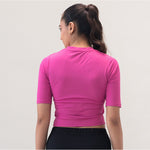 Load image into Gallery viewer, Women's Cut Out T-Shirt (Pack of 4) Aesthetic Tshirts for Gym, Workout, Running & Daily Exercise.