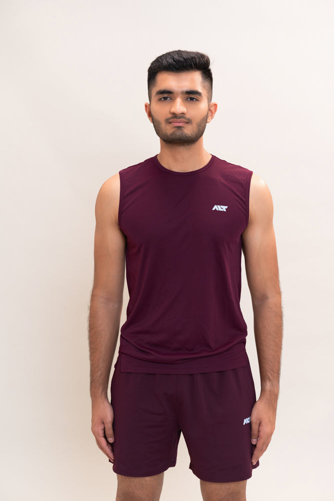 Men Sleeveless Shorts Set