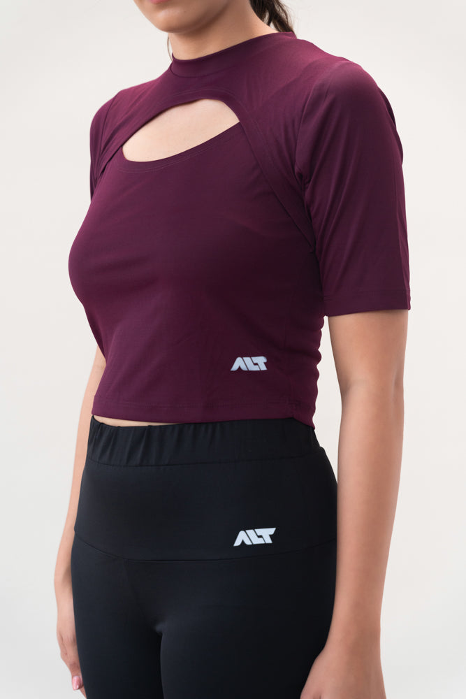 cut out tshirt with legging set