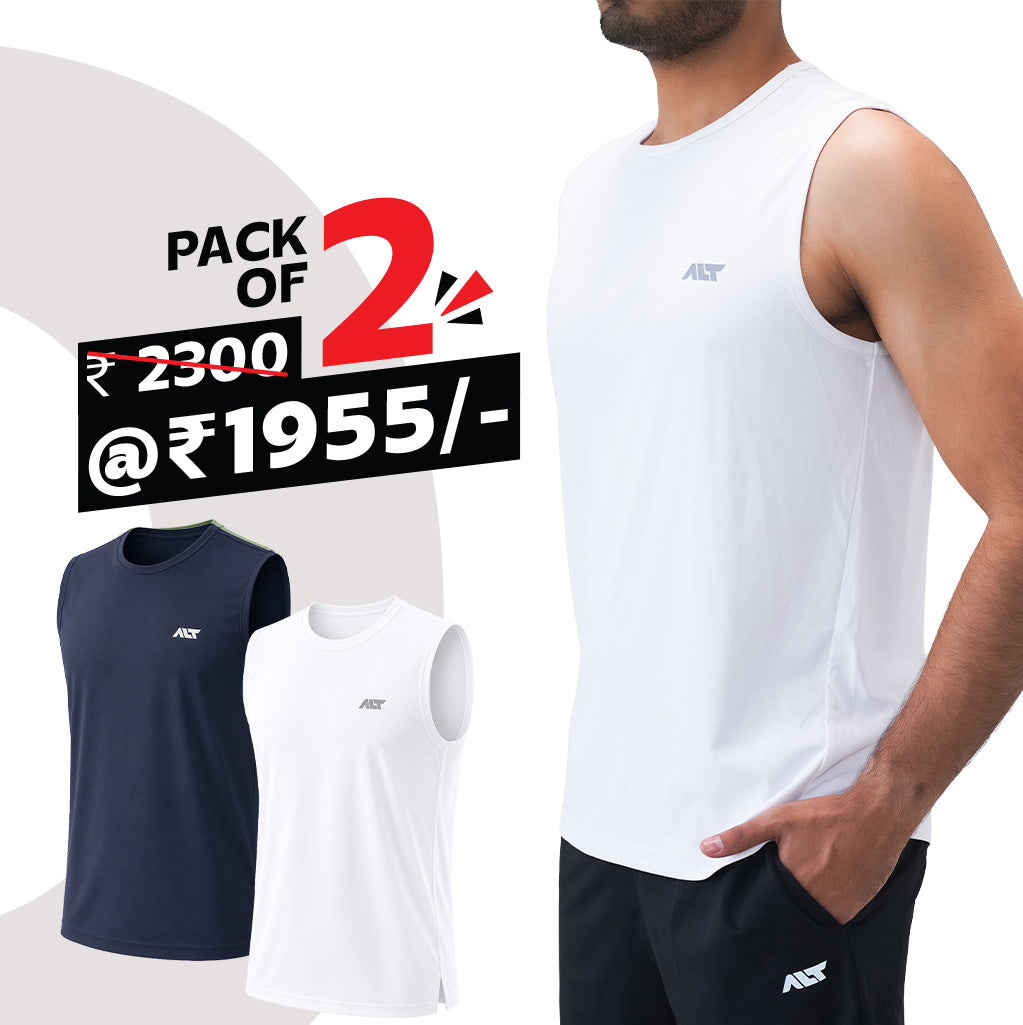 Men's Sleeveless T-Shirt (Pack of 2)