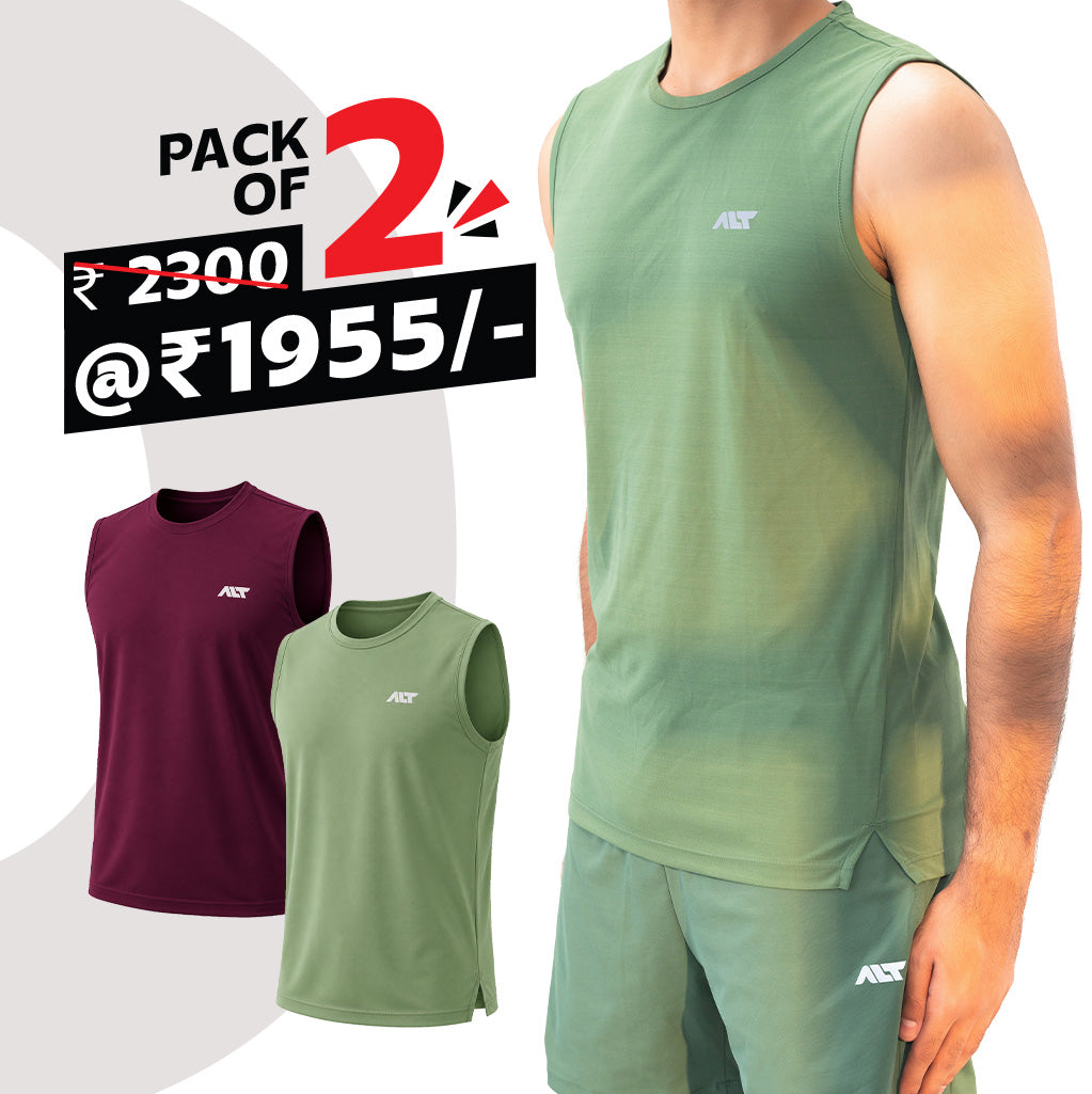 Men's Sleeveless T-Shirt (Pack of 2)