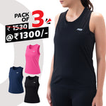 Load image into Gallery viewer, Women Sleeveless T-Shirt (Pack of 3) Sleeveless Tshirt for Gym, Workout, Running &amp; Exercise. (Copy)