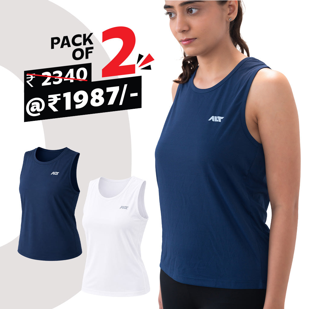 Women's Sleeveless T-Shirt (Pack of 2)