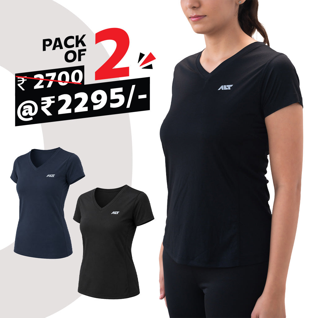 Women's V-Neck T-Shirt (Pack of 2)