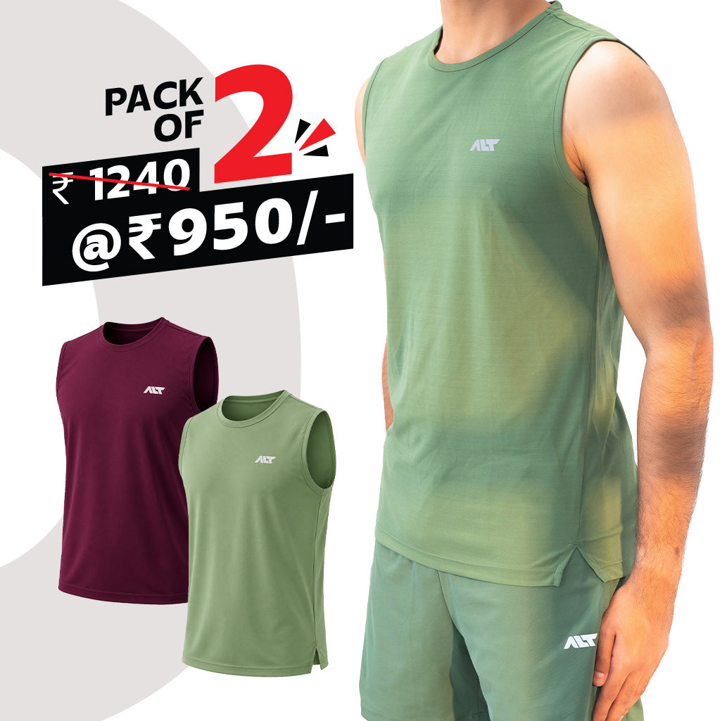 Men's Sleeveless Tshirt (Pack of 2)