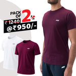 Load image into Gallery viewer, Men T-Shirt (Pack of 2) Best for Gym, Workout, Sports &amp; Daily Exercise