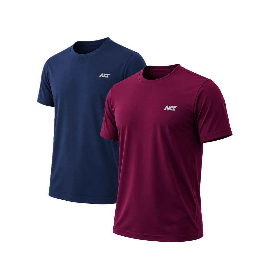 Men T-Shirt (Pack of 2) Best for Gym, Workout, Sports & Daily Exercise