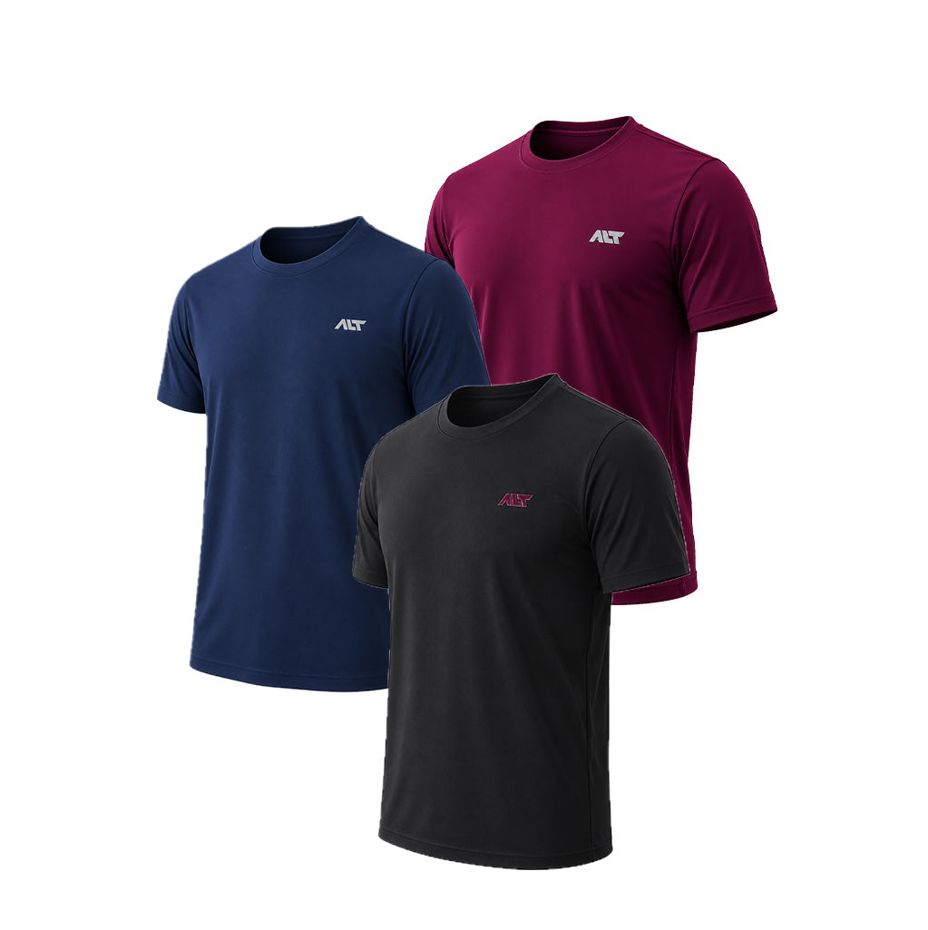 Men T-Shirt (Pack of 3) Best for Gym, Workout, Sports & Daily Exercise