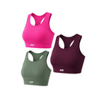 Load image into Gallery viewer, Women Sports Bra (Pack of 3) Best for Gym, Workout, Running, Sports &amp; Daily Exercise