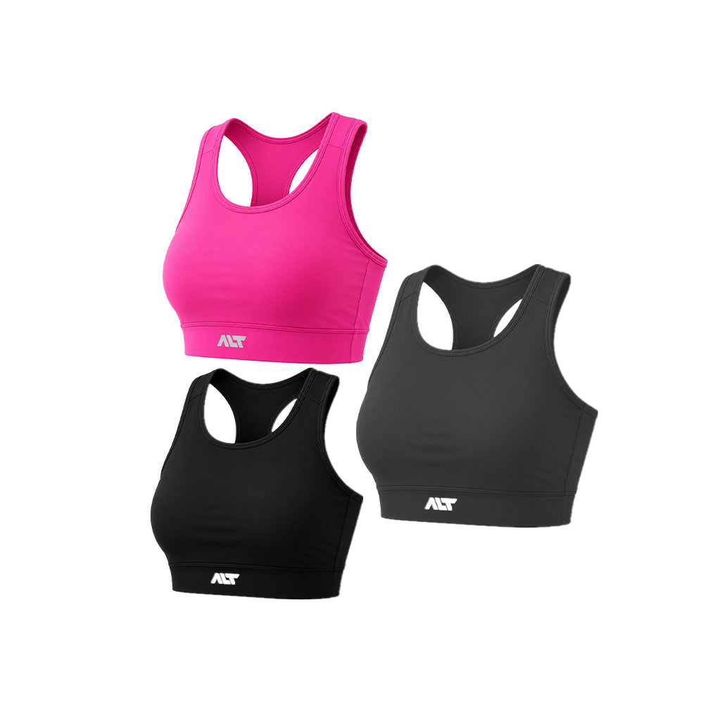 Women Sports Bra (Pack of 3) Best for Gym, Workout, Running, Sports & Daily Exercise
