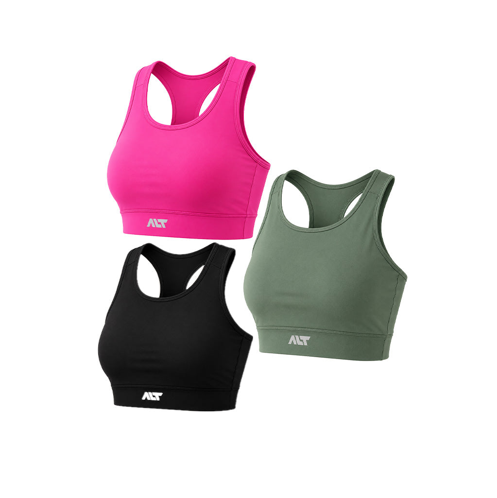 Women Sports Bra (Pack of 3) Best for Gym, Workout, Running, Sports & Daily Exercise