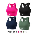 Load image into Gallery viewer, Women Sports Bra (Pack of 4) Best for Gym, Workout, Running, Sports &amp; Daily Exercise