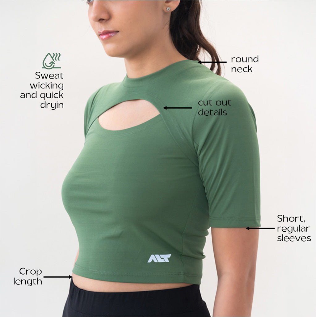 Women's Cut Out T-Shirt (Pack of 4) Aesthetic Tshirts for Gym, Workout, Running & Daily Exercise.