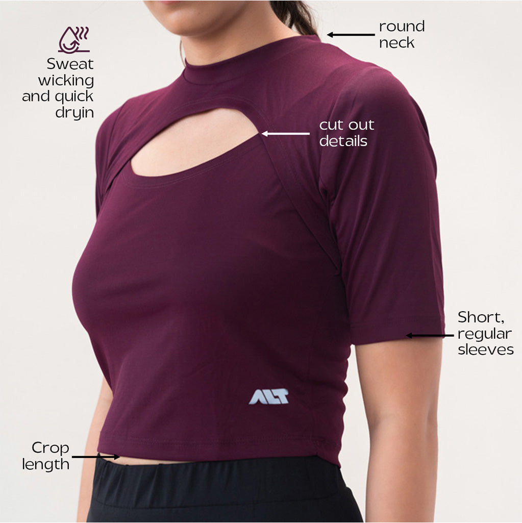 Women's Cut Out T-Shirt (Pack of 4) Aesthetic Tshirts for Gym, Workout, Running & Daily Exercise.