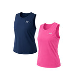 Load image into Gallery viewer, Women Sleeveless T-Shirt (Pack of 2) Sleeveless Tshirt for Gym, Workout, Running &amp; Exercise.