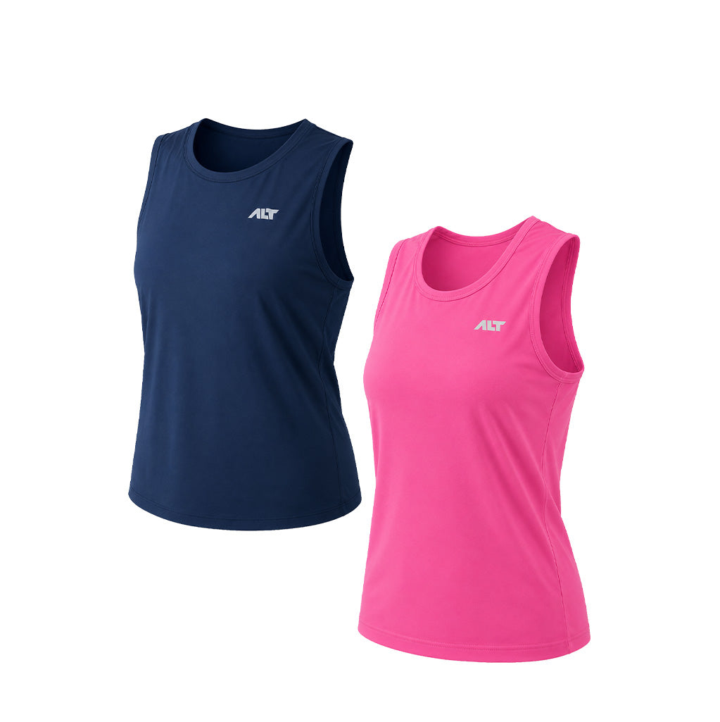 Women Sleeveless T-Shirt (Pack of 2) Sleeveless Tshirt for Gym, Workout, Running & Exercise.