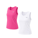 Load image into Gallery viewer, Women Sleeveless T-Shirt (Pack of 2) Sleeveless Tshirt for Gym, Workout, Running &amp; Exercise.