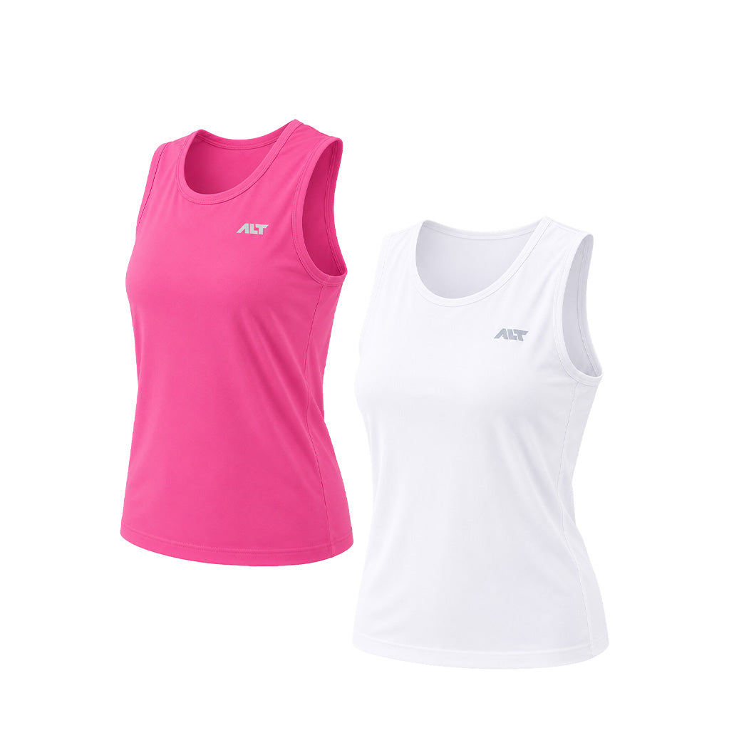 Women Sleeveless T-Shirt (Pack of 2) Sleeveless Tshirt for Gym, Workout, Running & Exercise.