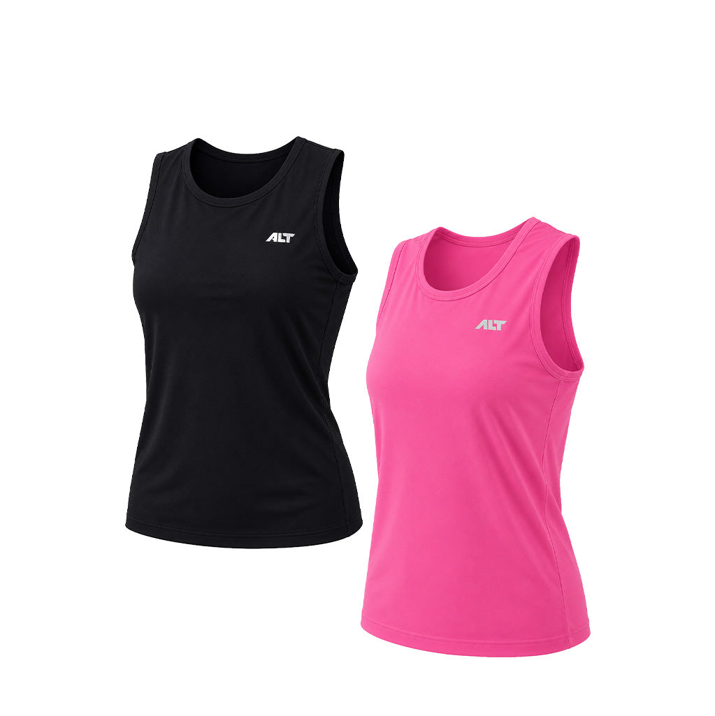 Women Sleeveless T-Shirt (Pack of 2) Sleeveless Tshirt for Gym, Workout, Running & Exercise.