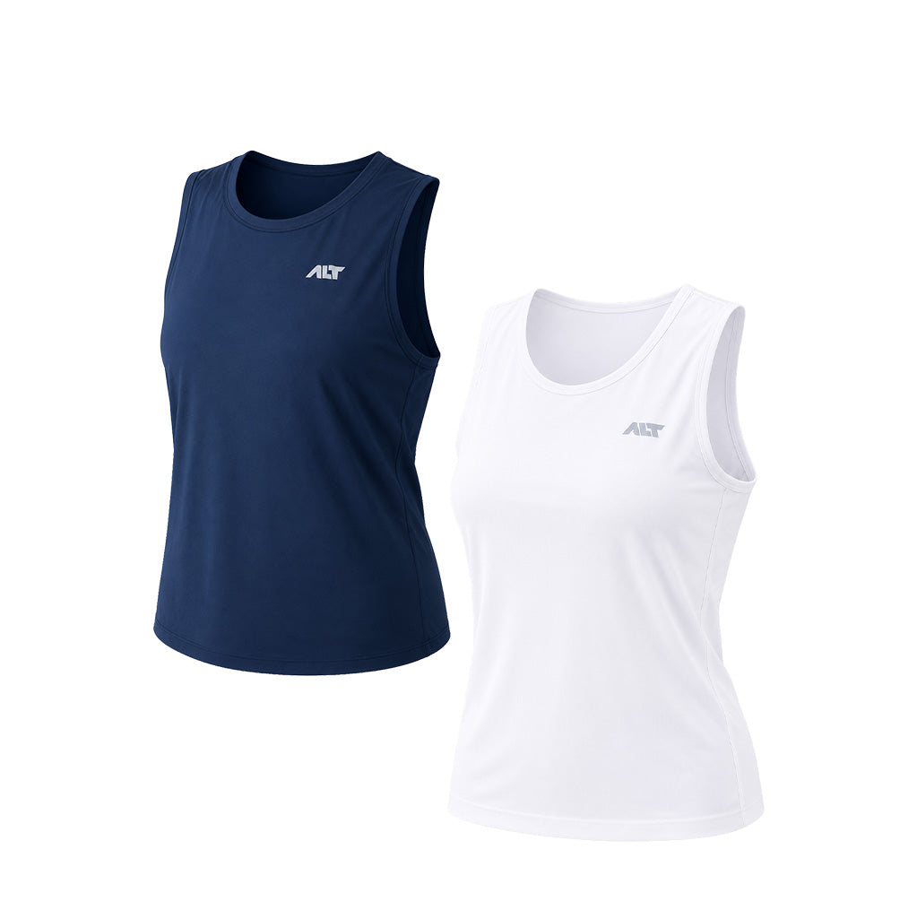 Women Sleeveless T-Shirt (Pack of 2) Sleeveless Tshirt for Gym, Workout, Running & Exercise.